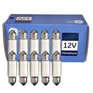Lampada Torpedo Miniature 41mm Longa 12v 10w GE 7576