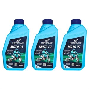 Óleo Mineral Moto 2 Tempos Motorlub - Kit 3 Litros