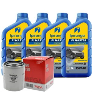 Kit 4 Oleo 15w40 Semisinteti Ipiranga 1l + Filtro Oleo WO130