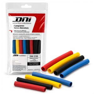 Kit Espaguete Termo-Retratil 10cm 6mm Isolante 2:1 15pçs