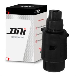 Tomada Elétrica Engate Macho Redonda 6 Polos 12V 24V Preto