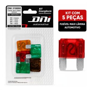 Kit Fusível Maxi Lâmina Automotivo Universal Emergência 5pçs