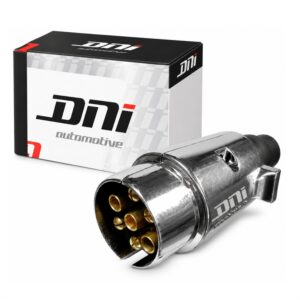 Tomada Elétrica Engate Macho Redonda 7 Polos 12v 24v Cromado