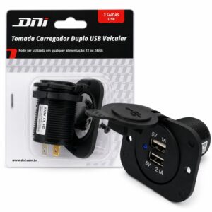 Carregador Veicular Tomada Universal Duplo Usb Bivolt 12/24v