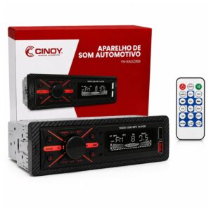 Rádio Som Automotivo Carro Usb MP3 FM Bluetooth Aux 4X45W