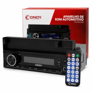 Rádio Som Automotivo Usb MP3 FM BT Aux Com Suporte Celular