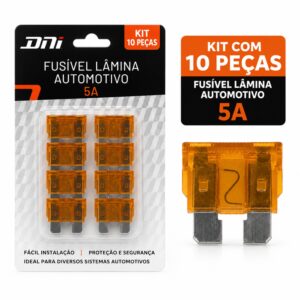 Kit Fusível Lâmina Automotivo Universal 5a 10pçs