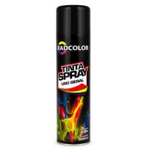 Tinta Spray Uso Geral Preto Brilhante Radcolor 400ml