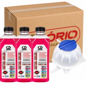 Kit Reservatorio Radiador 3 Aditivo Rosa Fox Gol 2008 a 2015